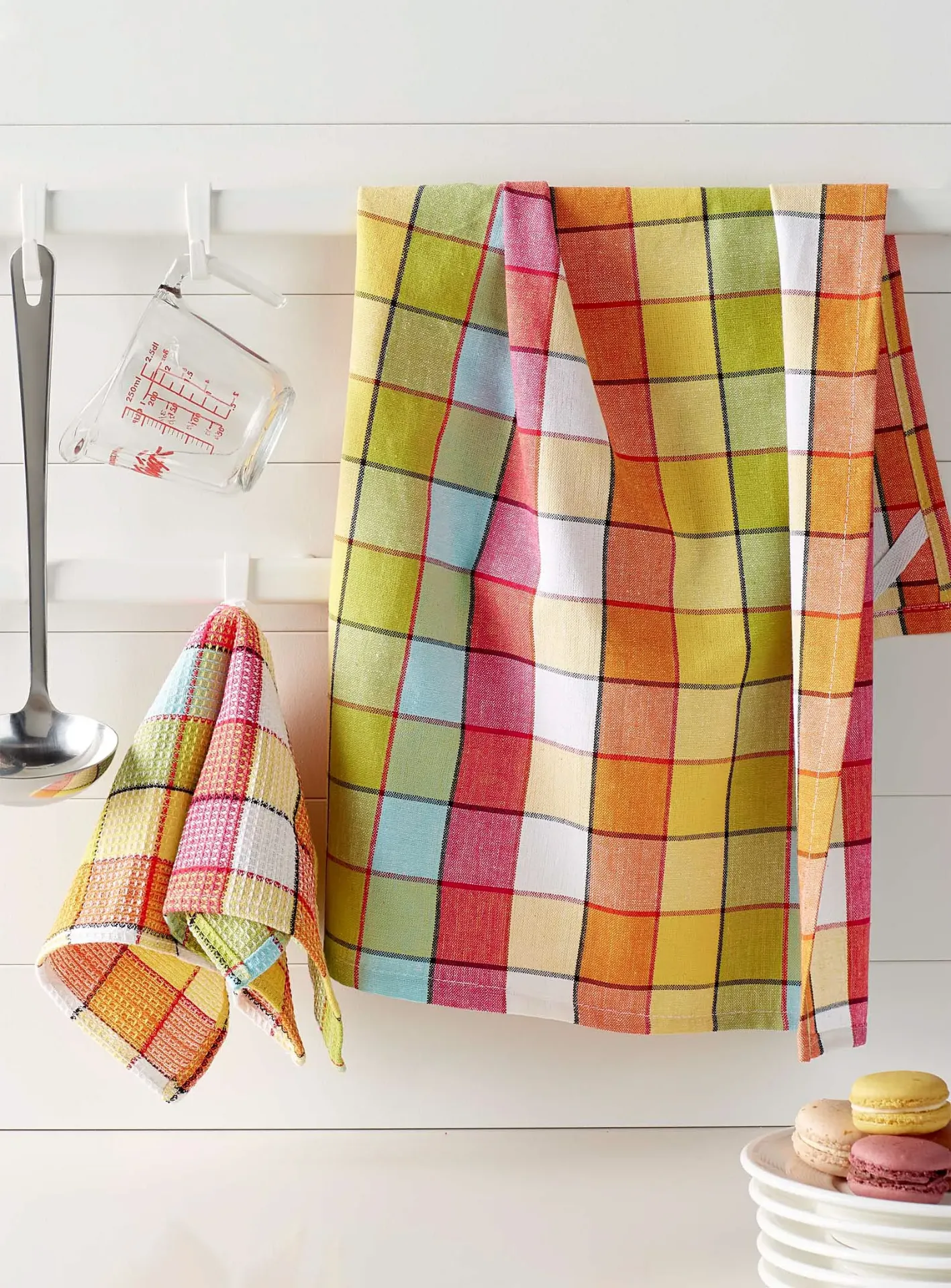 100% COTTON TEATOWEL - 68 X 48CM - THIN CHECK